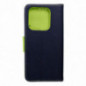 XIAOMI Redmi Note 14 4G Brieftaschenetui Fancy Book Marine / Limette