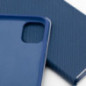 Apple iPhone 16e Book Handytaschen LUNA Book Carbon Kohlenstoff-Faser, Elegant  Blau