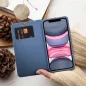 Apple iPhone 16e Book Handytaschen LUNA Book Carbon Kohlenstoff-Faser, Elegant  Blau