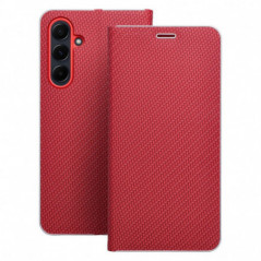 XIAOMI Redmi Note 14 Pro 4G Book Handytaschen LUNA Book Carbon Kohlenstoff-Faser, Elegant  Rot