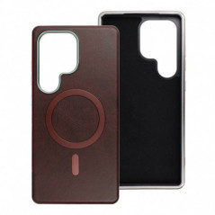 Samsung Galaxy S25 Plus Hülle Gentleman Mag Cover Elegant  MagSAFE  Braun