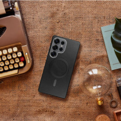 Samsung Galaxy S25 Plus Hülle Gentleman Mag Cover Elegant  MagSAFE  Schwarz