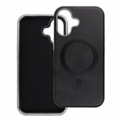 Apple iPhone 16 Hülle Gentleman Mag Cover Elegant  MagSAFE  Schwarz