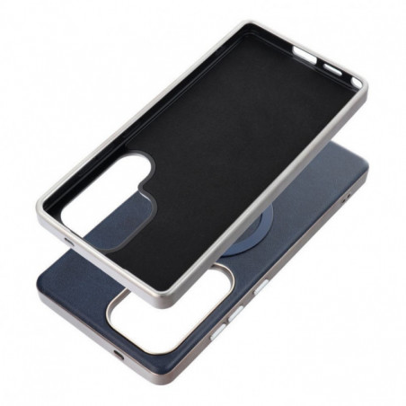 Samsung Galaxy S25 Hülle Gentleman Mag Cover Elegant  MagSAFE  Navy blau