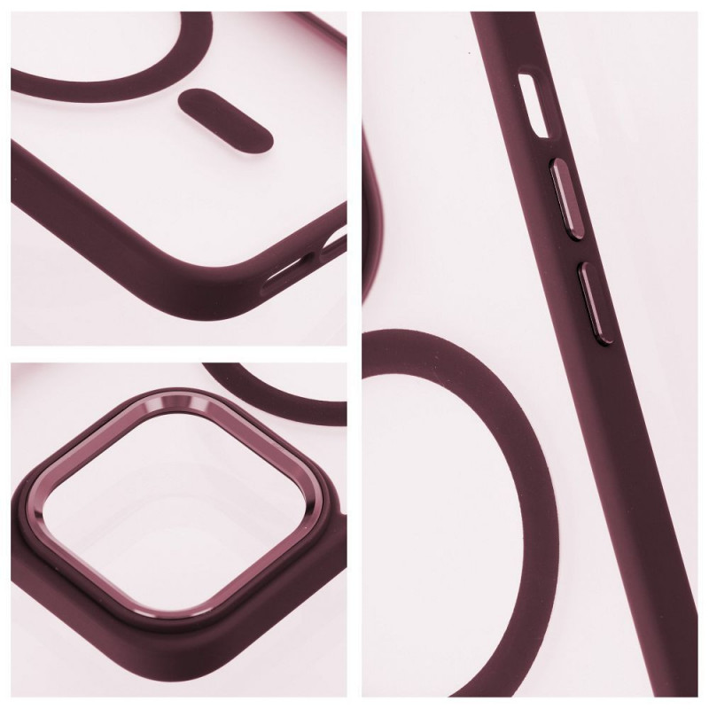 Samsung Galaxy S25 Hülle Matte Mag Cove MagSAFE  Pflaumenrot