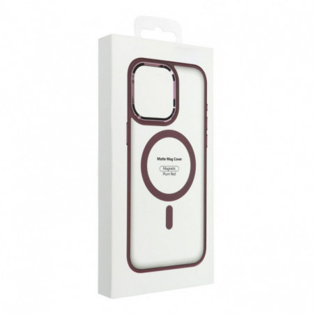 Samsung Galaxy S25 Hülle Matte Mag Cove MagSAFE  Pflaumenrot