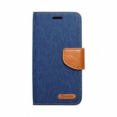 Apple iPhone 16 Book Handytaschen CANVAS Book Navy blau