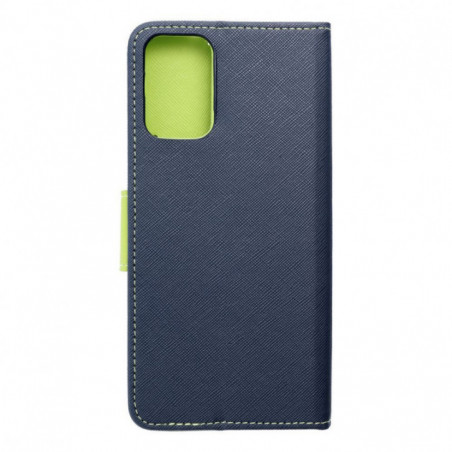 Motorola Moto G35 Brieftaschenetui Fancy Book Marine / Limette