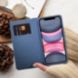 Apple iPhone 17 Pro Book Handytaschen LUNA Book Carbon Kohlenstoff-Faser, Elegant  Blau