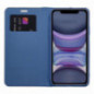Apple iPhone 17 Book Handytaschen LUNA Book Carbon Kohlenstoff-Faser, Elegant  Blau