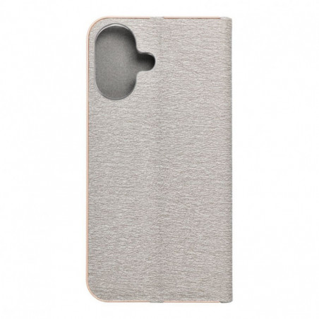 Apple iPhone 17 Book Handytaschen LUNA Book Gold Elegant  Silber