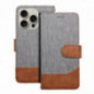 Apple iPhone 17 Book Handytaschen JEANS Elegant  Grau