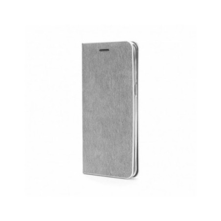 Luna Book auf Apple iPhone XR Brieftaschenetui Silber