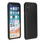 Forcell Silicone auf Apple iPhone XS FORCELL Silikonhülle Schwarz