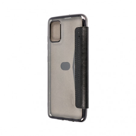 ELECTRO BOOK auf Samsung Galaxy A51 FORCELL Etui aus 100% Naturleder & TPU Schwarz