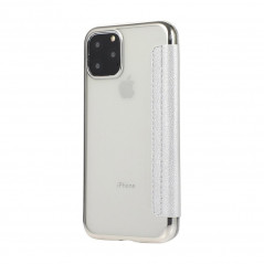 ELECTRO BOOK auf Huawei P40 Lite E FORCELL Etui aus 100% Naturleder & TPU Silber