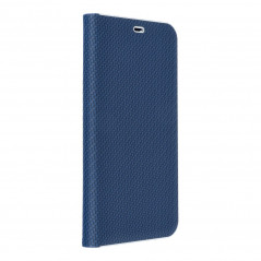 Samsung Galaxy A71 LTE Book Handytaschen LUNA Book Carbon Kohlenstoff-Faser, Elegant  Blau