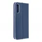 Samsung Galaxy A71 LTE Book Handytaschen LUNA Book Carbon Kohlenstoff-Faser, Elegant  Blau