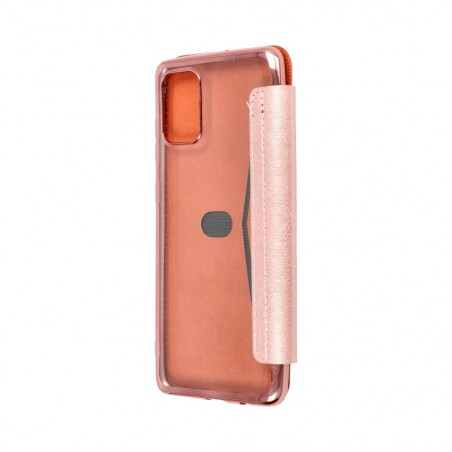 ELECTRO BOOK auf Samsung Galaxy A71 FORCELL Etui aus 100% Naturleder & TPU Gold