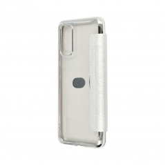 ELECTRO BOOK auf Samsung Galaxy S20 FORCELL Etui aus 100% Naturleder & TPU Silber