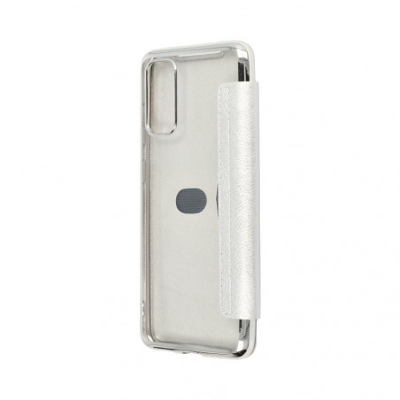 ELECTRO BOOK auf Samsung Galaxy S20 FORCELL Etui aus 100% Naturleder & TPU Silber