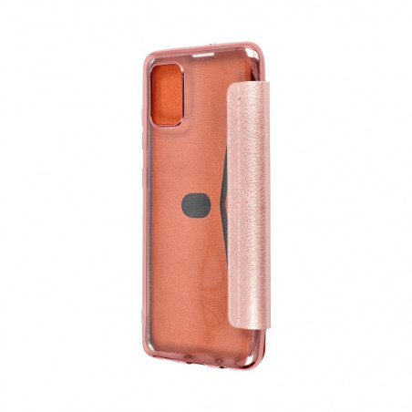 ELECTRO BOOK auf Samsung Galaxy A51 FORCELL Etui aus 100% Naturleder & TPU Gold