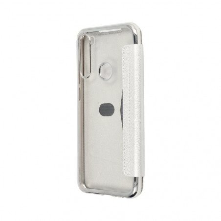 ELECTRO BOOK auf XIAOMI Redmi Note 8T FORCELL Etui aus 100% Naturleder & TPU Silber