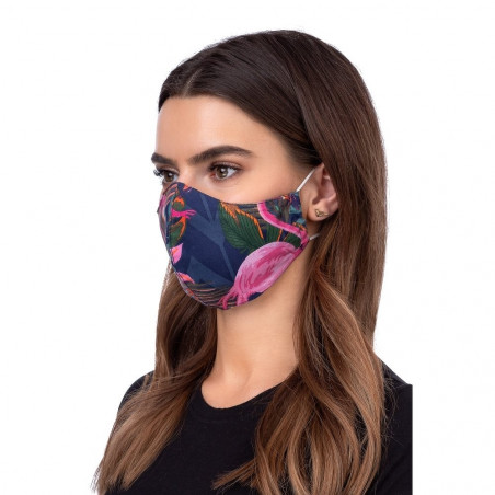 Face mask - flamingo Mehrfarben