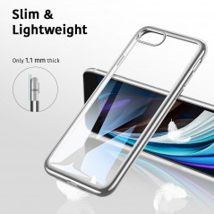 Essential Crown auf Apple iPhone 7 ESR Abdeckung TPU Silber