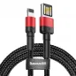 Cafule for iPhone Lightning 8-pin 2,4A 1M grey+black Schwarz