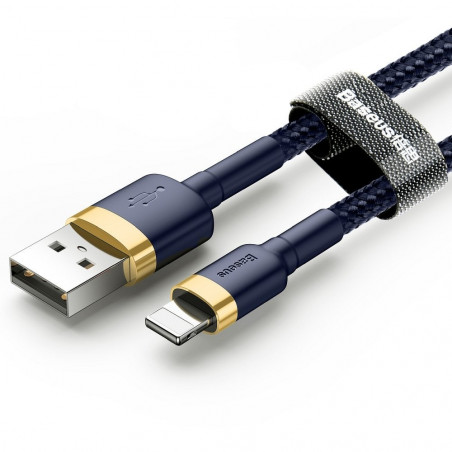 Cafule for iPhone Lightning 8-pin 2.4A 1M Gold+Blue Blau