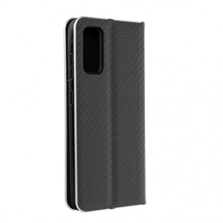 Samsung Galaxy S21 5G Book Handytaschen LUNA Book Carbon Kohlenstoff-Faser, Elegant  Schwarz