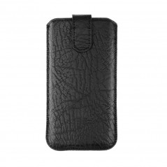 Slim Kora 2 auf Apple iPhone 12 Pro FORCELL Etui aus 100% Naturleder Schwarz