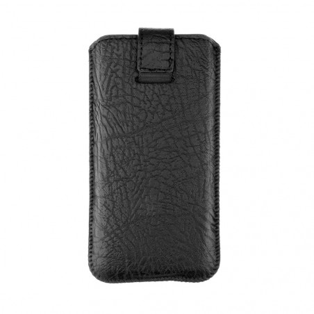 Slim Kora 2 auf Apple iPhone 12 Pro FORCELL Etui aus 100% Naturleder Schwarz