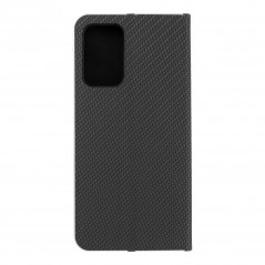 LUNA Carbon auf Samsung Galaxy A72 LTE Brieftaschenetui Schwarz