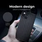 XIAOMI Redmi Note 10 5G Book Handytaschen LUNA Book Carbon Kohlenstoff-Faser, Elegant  Schwarz