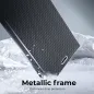 XIAOMI Redmi Note 10 5G Book Handytaschen LUNA Book Carbon Kohlenstoff-Faser, Elegant  Schwarz