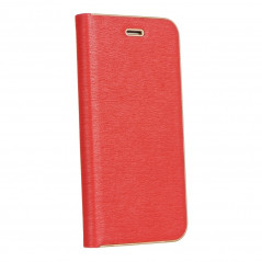 LUNA Book Gold auf Samsung Galaxy A52 5G FORCELL Brieftaschenetui Rot