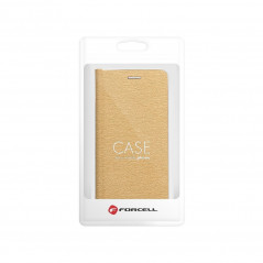 LUNA Carbon auf Samsung Galaxy A52 5G FORCELL Brieftaschenetui Gold