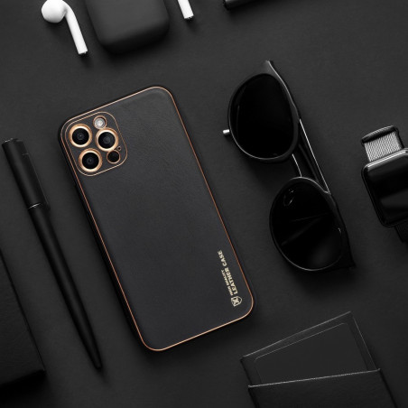 Apple iPhone 12 Pro Hülle Leather Schwarz