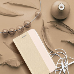 Sensitive Book auf XIAOMI Redmi Note 10 Brieftaschenhülle Gold