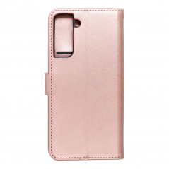 MEZZO Book auf Samsung Galaxy S21 5G FORCELL Brieftaschenetui Rosa