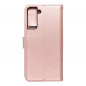 MEZZO Book auf Samsung Galaxy S21 5G FORCELL Brieftaschenetui Rosa