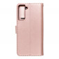 MEZZO Book auf Samsung Galaxy S21 5G FORCELL Brieftaschenetui Rosa