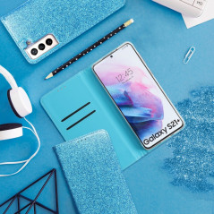 SHINING Book auf Samsung Galaxy A52 5G FORCELL Brieftaschenetui Blau