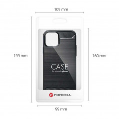 CARBON auf Samsung Galaxy A03S FORCELL Silikonhülle Schwarz