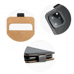 Oppo Find X3 Lite Flip Handytaschen Slim Flexi Fresh Schwarz
