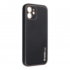 Apple iPhone 13 Hülle Leather Schwarz