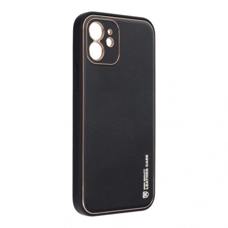 Apple iPhone 13 Hülle Leather Schwarz