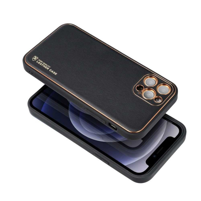 Samsung Galaxy A03s Hülle Leather Schwarz